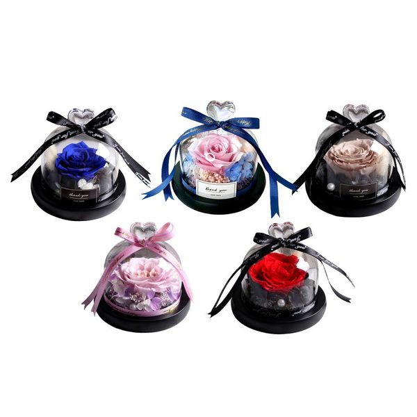 

preserved rose eternal glass dome valentine's birthday gift eternal flower