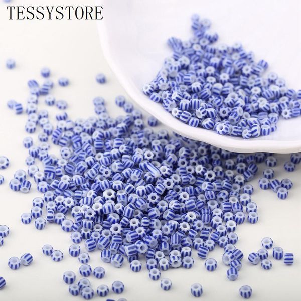 

19g / 400pcs m solid color stripe round hole бисер, хрустальные бусины для изготовления ювелирных изделий подвески колье аксессуары wmtjzv b