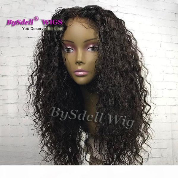 

super natural black hair lace front wig synthetic pelucas sinteticas water beach curly hair lace front wig with baby hair