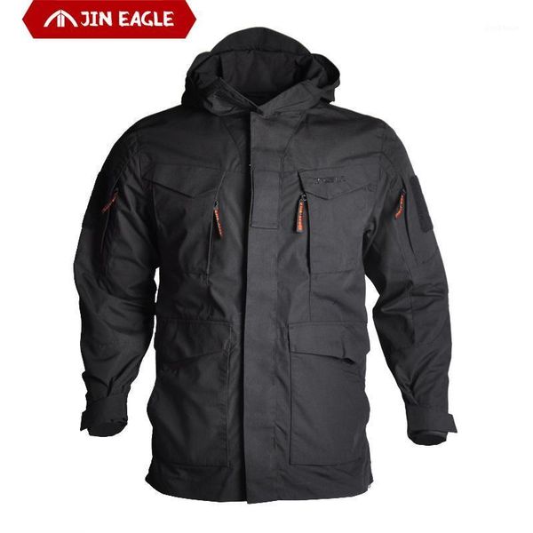 

outdoor m65 tactical jacket suits camouflage jacket set men army hunting jackes windbreaker waterproof1, Blue;black
