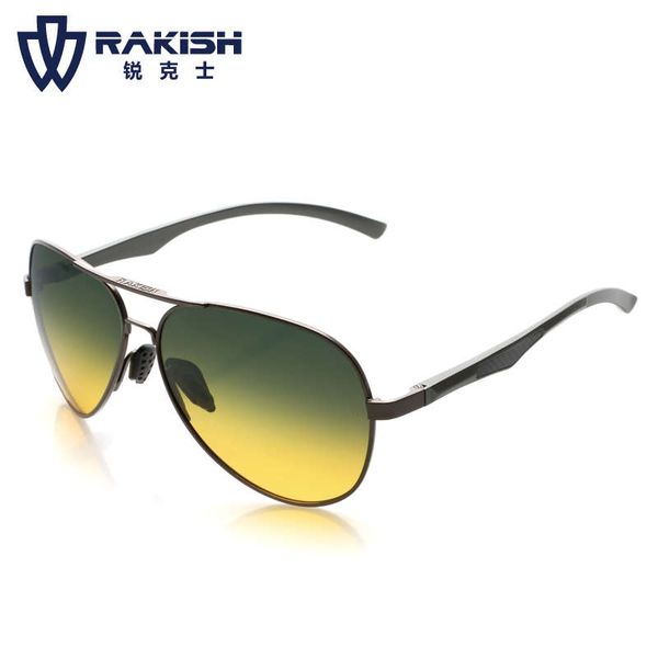 

d4eday and night driving high definition driver's mirror men's classic fashion 2020 lettering male polarizer sunglasses, Black