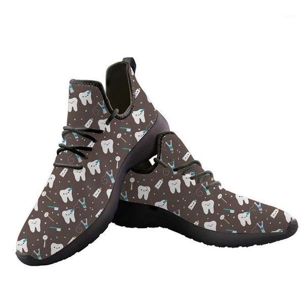 

doginthehole brown dentist pattern man flat sandals sketch breathable mesh knit sneaker for mens summer footwear1, Black