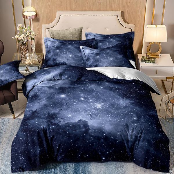 

3d galaxy bedding set duvet quilt cover single double twin  king size 3pcs