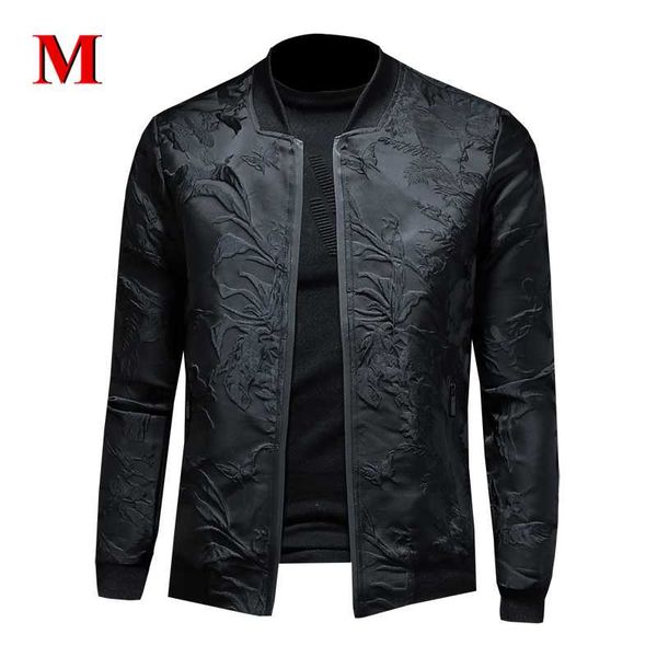 

menne 2020 new men jacket embroidery jacket men zipper coat, Black;brown