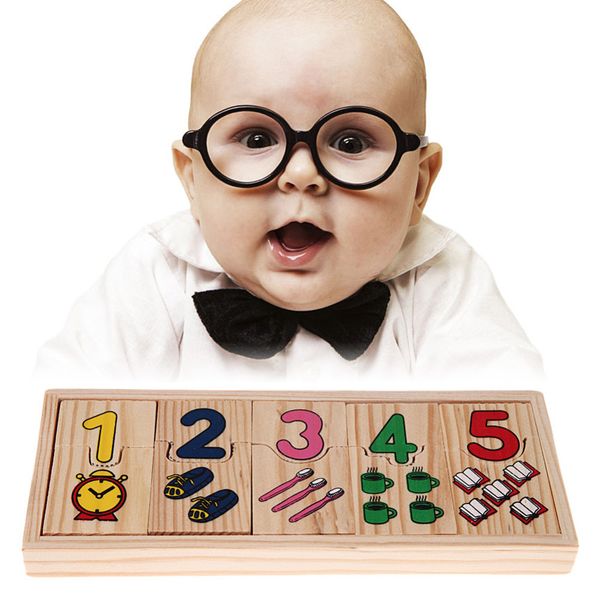 

montessori sensory toys wooden digital matching plate children math teaching abacus baby educational early learning toy