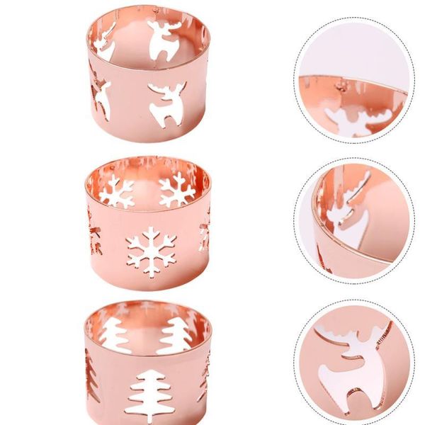 

3pcs christmas styled napkin holder alloy napkin ring napkin holder buckle for xmas dinner kitchen restaurant qyloxx