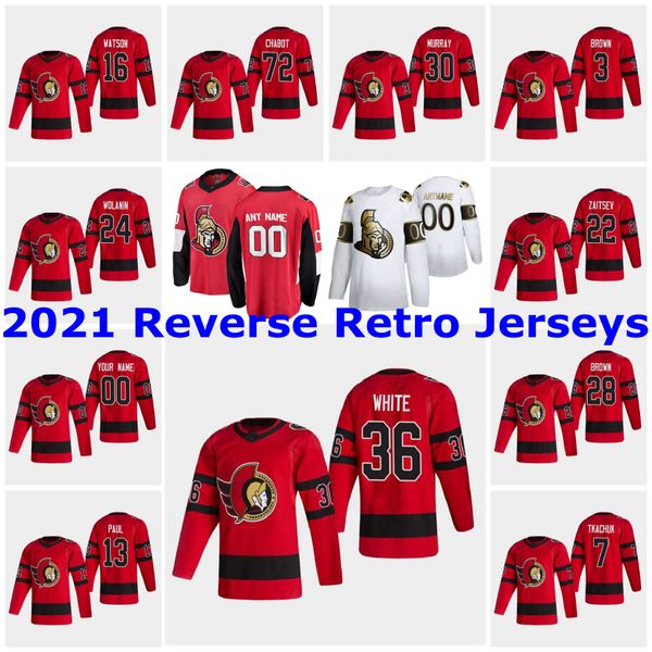 

ottawa senators 2021 reverse retro jerseys mark stone jersey artem anisimov rudolfs balcers mikkel boedker matt duchene custom stitched, Black;red