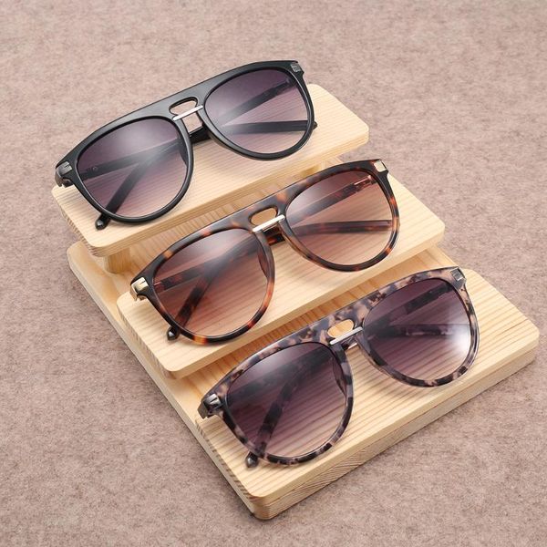 

sunglasses vintage round women men 2021 brand designer flat eyewear double bridge metal driving goggles with box fml, White;black