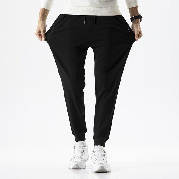 

men's pants mens trousers men 2021 street casual ankle-length sweatpants fashions elastic waist for, Black