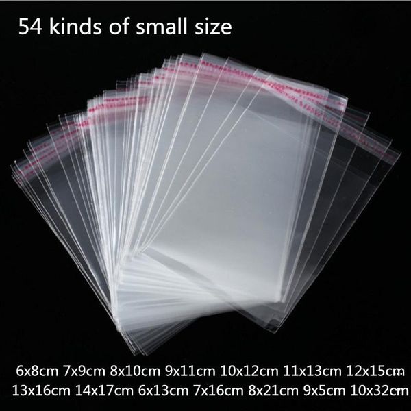 

100pcs transparent self adhesive seal bags opp plastic cellophane bags gifts candy bag pouch jewelry packaging bag wmthmj