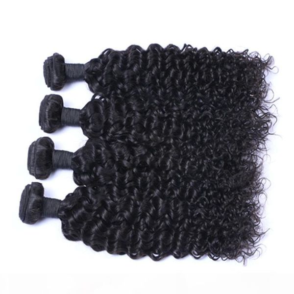 

9a virgin brazilian hair malaysian peruvian mongolian cambodian indian unprocessed jerry curly brazilian hair bundles human hair weave, Black