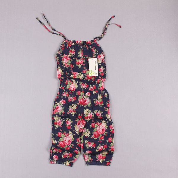 

clearance sale girls pants twins pants baby clothes girls jumpsuit kids clothing flower print summer outfit children suspender trousers z231, Blue