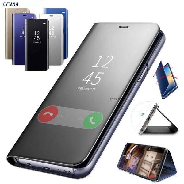 

samsung galaxy s9 s 9 plus leather case with cover and smart mirror
