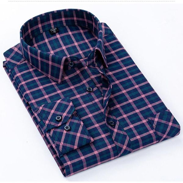 

da jauna long sleeve men casual business plaid shirt slim fit soft camisa masculina fashion plus size s-4xl1, White;black