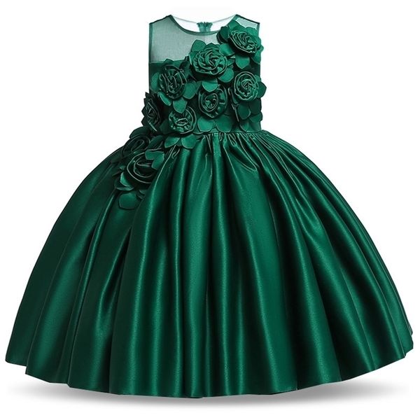 

summer baby girl party dress kids clothes children elegant birthday princess wedding costume 3 4 5 6 7 8 9 10 year vestidos 220309, Red;yellow