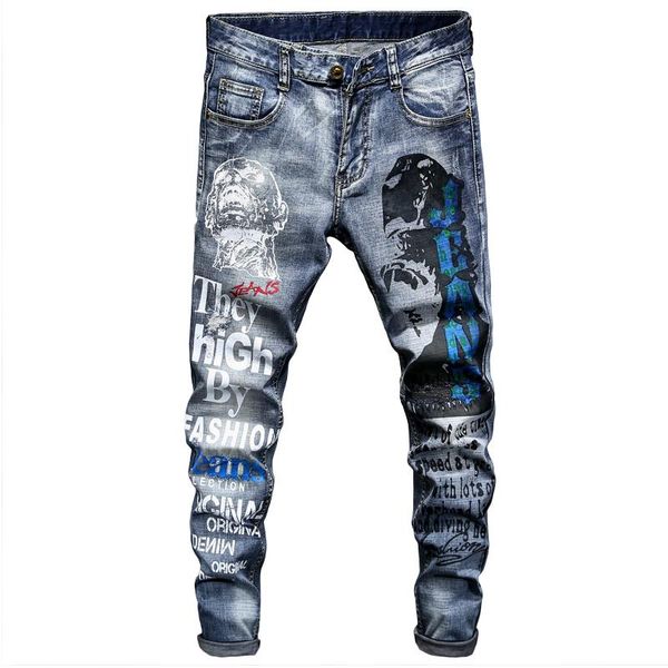 

Mens 2021 luxury designer jeans designer skinny biker rock revival slim fit high waisted diesel fashion fear of god blue jeans