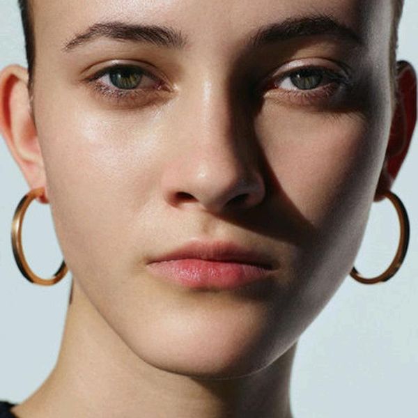 

hoop & huggie fashion stainless steel 20cm 35cm 50cm big circle round earrings gold color women lady party wedding gift, Golden;silver