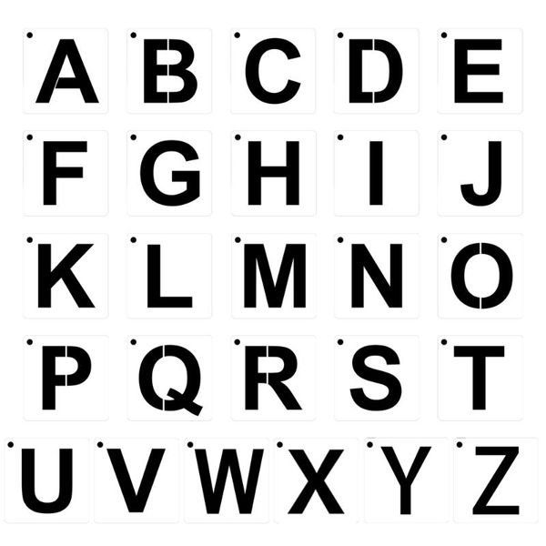 

wall stickers 26pcs/set alphabet letters diy layering stencils painting decor english stencil template reusable
