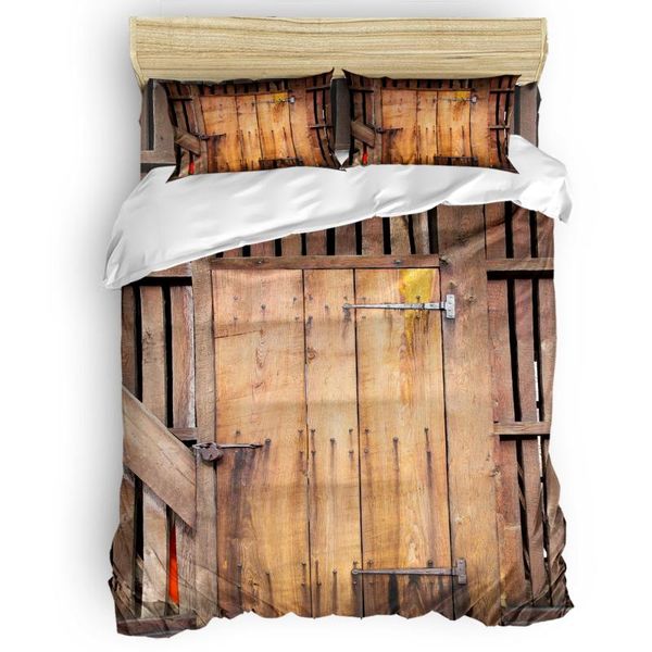 

bedding sets wood doors to retro-vintage houses duvet set covers 4 pcs quilt thanksgiving day april