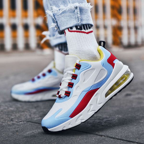 

2021 new leisure fashion air cushion color matching replica ultra light sports men's running basketball jogging shoes mens for women , White;red
