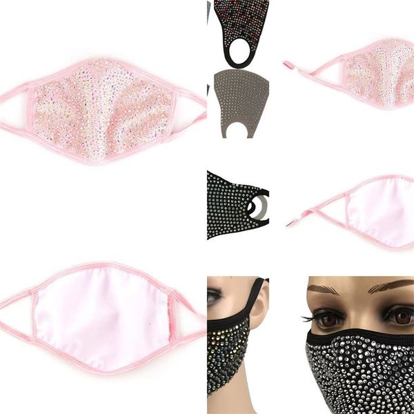 

factorygr79pm2.5 dustproof bling diamond mask protective fashion mouth masks washable reusable x3z11