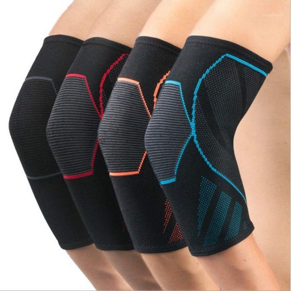 

1pcs elbow support pads compression elastic gym sport elbow protective pad absorb sweat sport basketball arm sleeve brace1, Black;gray