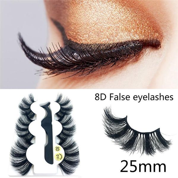 

false eyelashes 3pair luxury 8d lashes fluffy strip long natural party 3d mink lasting g0429 10 40