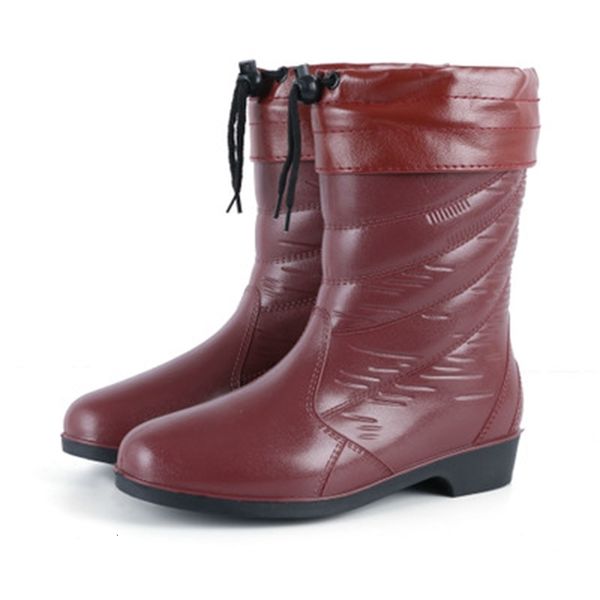 

2021 new autumn women proof d'pvc water rainboots tornozelo plana spring boots anti-derogative rain shoes zapatos from mujer 7xxz, Black