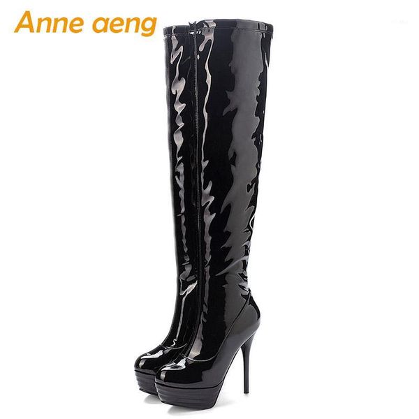 

boots 2021 winter women over-the-knee high heel ladies platform shoes black pole dancing big size 33-461