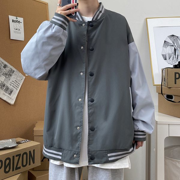 

spring and men's 2020 new autumn korean fashion cool sports leisure jacket baseball suit, Black;brown