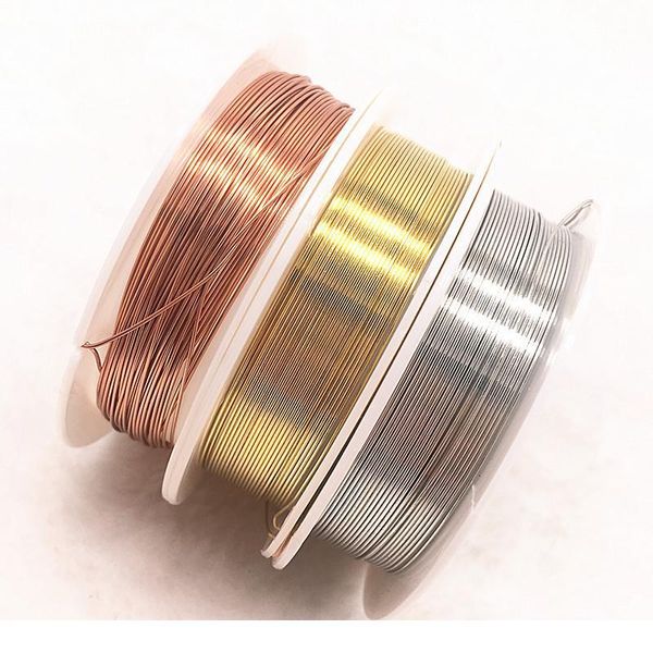 

newly copper wire 0.2/0.3/0.4/0.5/0.6/0.7/0.8/1.0mm silver gold copper color 1 roll for jewelry metal wire coil handi jlluwf