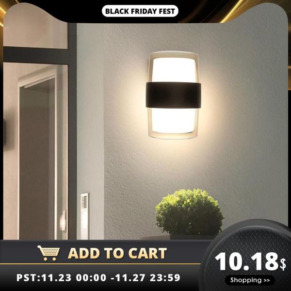

wall lamp modern led outdoor lighting 9w 18w waterproof ip54 garden corridor balcony courtyard living room acrylic light ac 220v