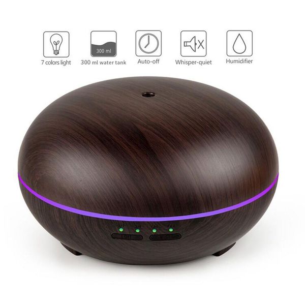 

thankshare 300ml essential oil aroma diffuser air humidifier mist maker aromatherapy wood grain for home 7 color led light h sqcxqj