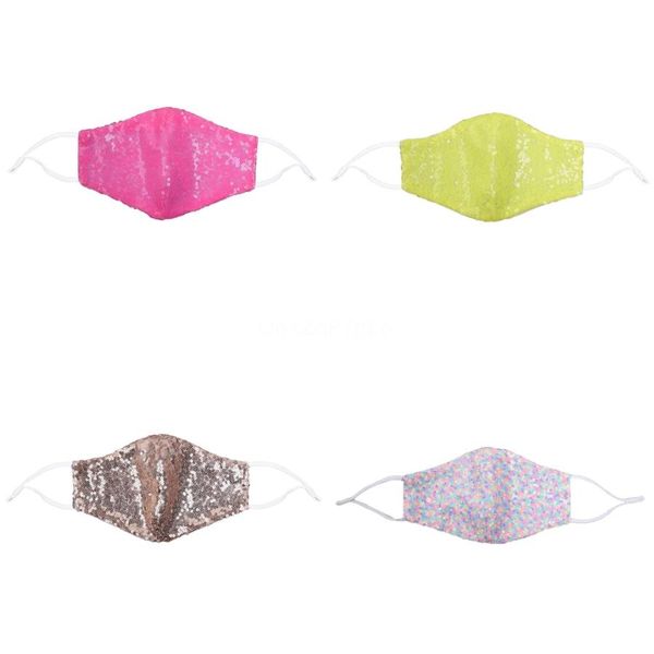

ear 3 face bling bling d loop mask cotton face elastic washableanti-dust mask vintage shield care fashion sequins wholesale#621 tvjkc