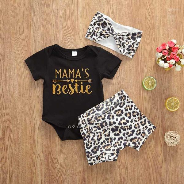 

menoea 0-2y infant baby girls outfits clothes sets 2020 new style leopard print t-shirt shorts outfit newborn boy clothing1, White