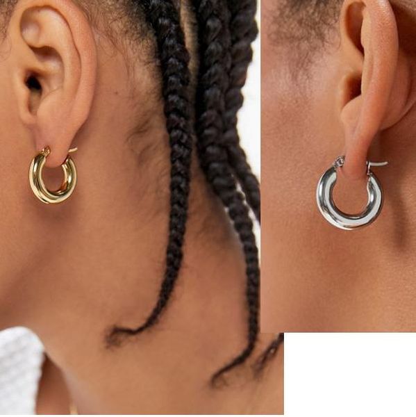 

vsco pendientes mujer moda 2020 oorbellen voor vrouwen orecchini donna gifts for women men man stainless steel hoop earring, Golden;silver