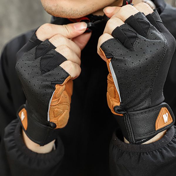 

half finger cycling gloves anti-slip shock-proof hunting fitness climbing breathable fingerless glove breathable protective for golfing