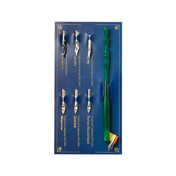 

retro manga calligraphy dip pen holder + 6 nibs for lettering skiching drawing l41e