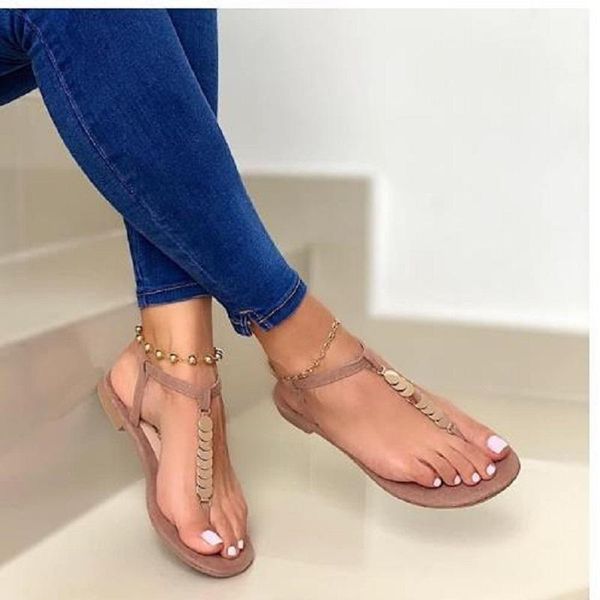 

sandals summer women open toe flat beach shoes ladies flip flops casual buckle strap gladiator female sandals1, Black