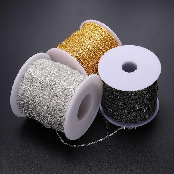 

5 м / лот золото / бронзовое покрытие ожерелье цепочка для выводов ювелирных изделий для выводов изготовления ювелирных изделий diy ожерелье