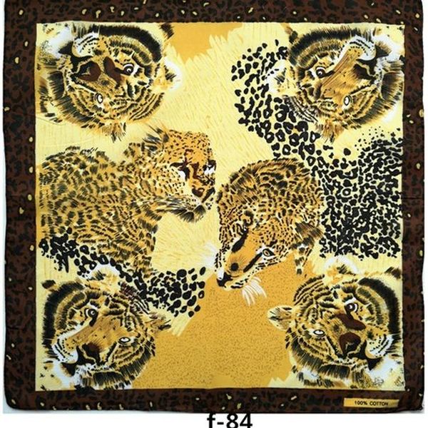 

55см хлопок bandana square scalf tiger print head carrf женщины мужчины хип-хоп велосипеда мотоцикл банданы головные уборы шарфы hijab jllfz, Black