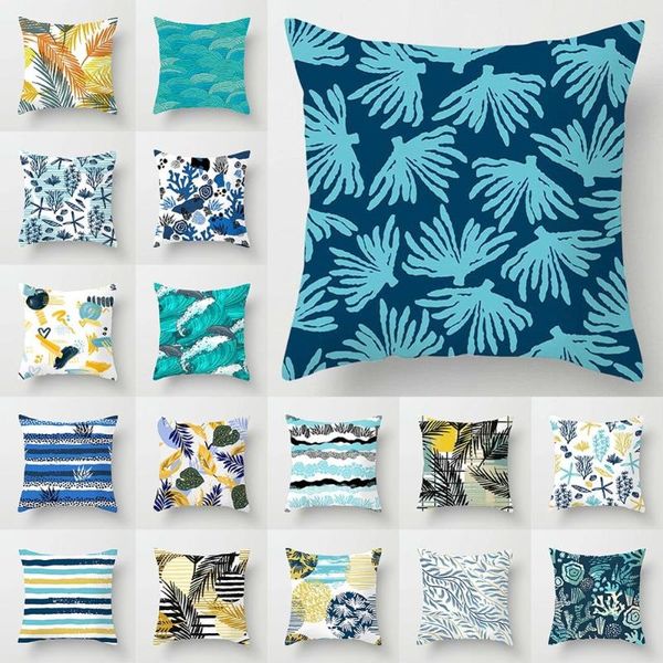 

1 piece abstract geometry pattern minimalism fashion peach skin cashmere sofa cushion cover square pillowcase quality home decor pillow case