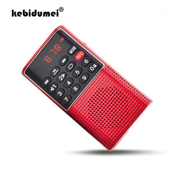

kebidumei digital fm mini portable radio handheld usb tf mp3 player speaker rechargeable small speaker outdoor1