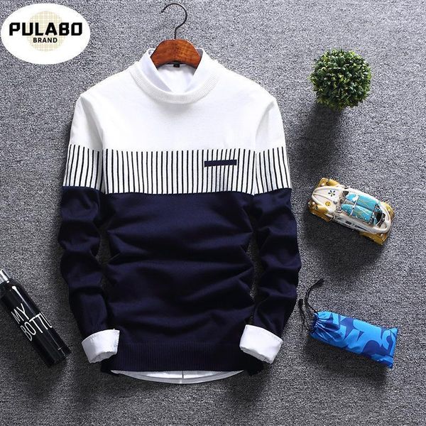 

men's sweaters korean fashion pullover sweater jumper men knit coat long sleeve 2021 1, White;black