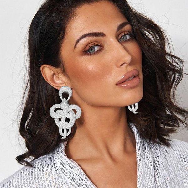 

missvikki 12 colors fashion leopard twist snake dangle earrings african dubai russia punk noble luxury dangle earrings1, Silver