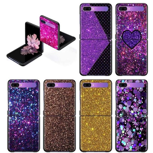 

sparkling diamond crystal case samsung z flip 6.7" shell for galaxy zflip pc mobile black phone cover