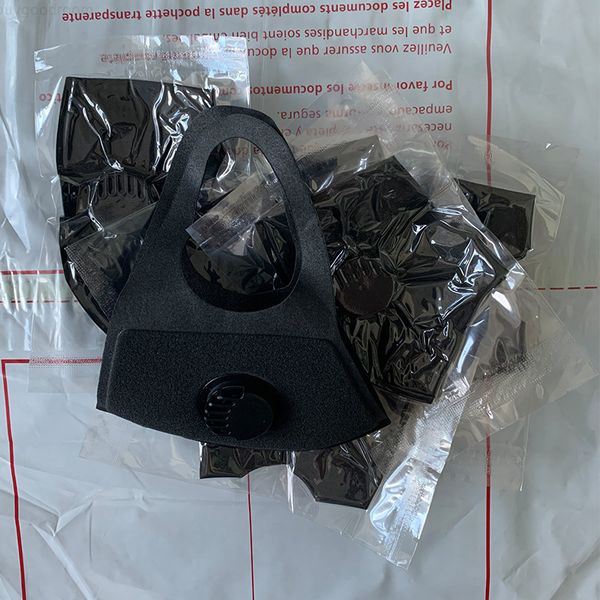 

fashion orsfvalve reusable sponge washable with facemask high face mask pollution anti dust individual package balck respira