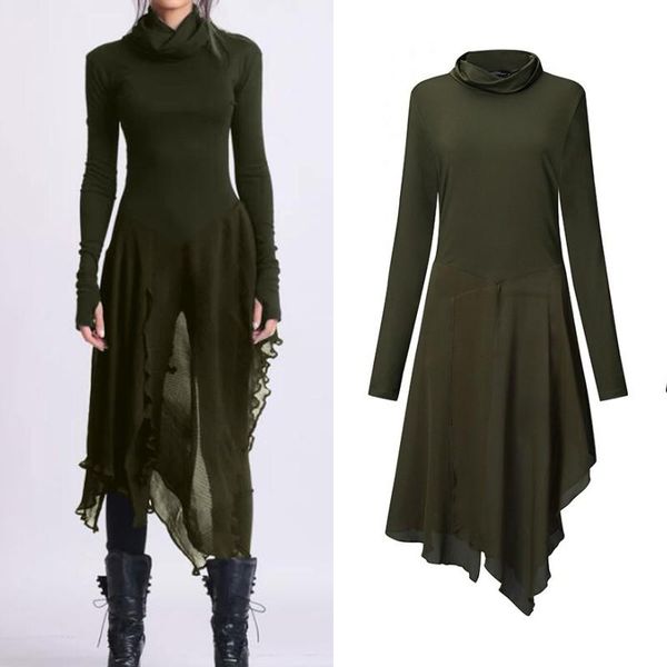 

plus size tunic irregular blouse zanzea elegant women's asymmetrical long sleeve shirts female casual turtleneck blusas, White