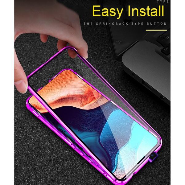 

magnetic case for xiaomi pocophone f2 pro case double-sided full protected tempered glass case on for redmi k30 pro poc jllxwa