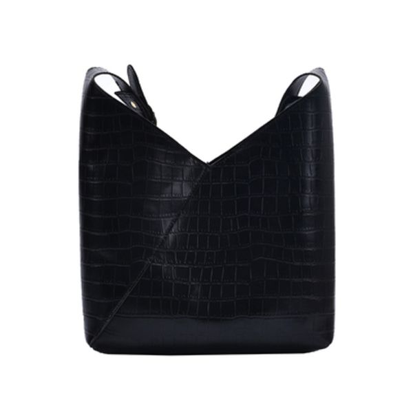 

stone pattern chain soft pu leather shoulder bag 2020 designer crossbody bag solid color women handbags bucket bag c1223